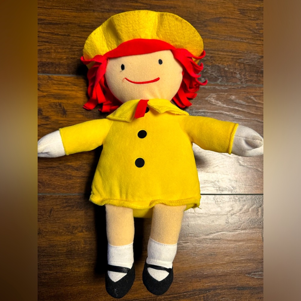 Kohl’s Cares Madeline Plush Stuffed Toy Doll 14” Yellow Hat Dress Red Hair